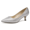 Kitten Heels - Silver
